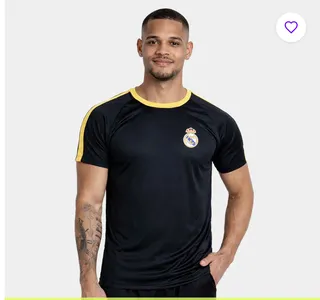 Camiseta Real Madrid Masculinina Preto