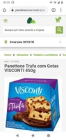 Panettone Trufa com Gotas VISCONTI 450g | R$4,45