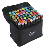 [Leve 4 R$ 19 cada] Conjunto Canetas Marcador Dupla Ponta 60 Cores