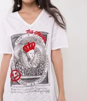 Blusa com Rasgos no Ombro - branca | R$20