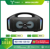 [R$970 Moedas/Do Brasil/APP] Caixa de Som Bluetooth Tribit Stormbox RGB 90W, Bateria 30 horas, Tecnologia XBass, IPX7, Bluetooth 5.3