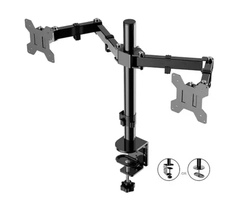 Suporte Duplo de Monitor KABUM! essentials + KBM! GAMING SME110, Articulado, Monitores de 13 a 32 polegadas - KESME110PT