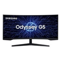 Monitor Gamer Curvo Samsung Odyssey G5 34 WQHD, Ultrawide, 165Hz, 1ms, HDMI e DP, Freesync Premium, Preto - LC34G55TWWLMZD