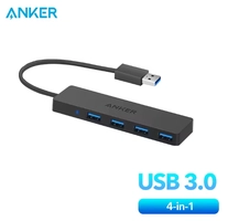 [R$16 Moedas/Taxa inclusa] HUB Anker 4 em 1 com 4 USB 3.0 - Para Computador, Notebook