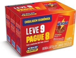 Nescau A(REC)chocolatado Zinho Chocolate Nestlé 180 Ml Pack Leve 9 Pague 8