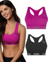 PUMA Kit 2 Tops Puma Nadador Sem Costura G 1 Pink - 1 Preto