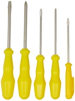 Tramontina Jogo de Chaves de Fenda 5 Peças, Sendo 2 Ponta Chata 2 Ponta Cruzada 1 Clipe