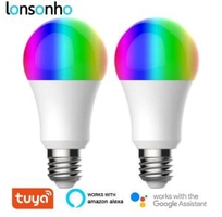 2 Lâmpadas LED Inteligentes Lonsonho Tuya E27 9W RGB | R$38