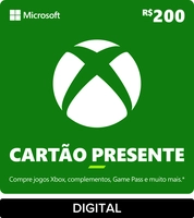 Cartão Presente R$ 200 Xbox, PC e Game Pass Gift card (Digital)