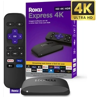 [1ª Compra R$ 179] Roku Express 4K | Dispositivo de streaming para TV HD/4K/HDR compatível com Alexa, Siri e Google