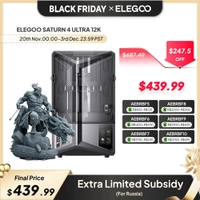 Impressora 3D ELEGOO Saturn 4, Resina, Com Inteligência Artificial, 218x122x220mm