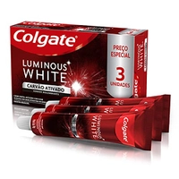[Rec] Creme Dental para Clareamento Colgate Luminous White Carvão Ativado 3 unid 70g