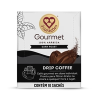 (regional) Café 3 CORAÇÕES Gourmet Dark Roast Drip Coffee 11g
