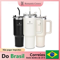 [R$27 ''MOEDAS''/BR] Copo Térmico com Tampa Aço Inoxidável 1.2L  #Aliexpress 🇧🇷