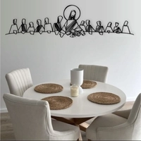 Escultura De Parede Quadro Santa Ceia Em Mdf 3mm