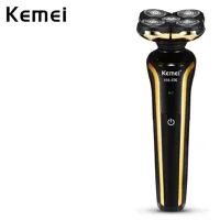 Barbeador Elétrico Recarregável Portátil Para Homens 4-em-1 Kemei Km - 596  por R$ 46
