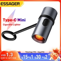 (R$ 17 com moedas) Mini Isqueiro Tipo-C Essager sem chama com desligamento automático