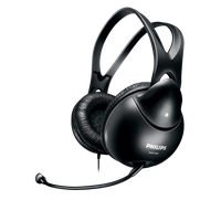 Headset Philips over-ear com microfone regulável SHM1900/00