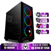 Pc Gamer Mancer, Intel i5-10400F, rx 6700 xt 12GB, 16GB DDR4, ssd 240GB