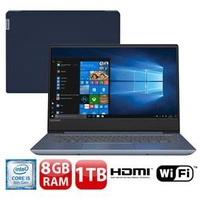 Notebook Lenovo Core i5-8250U 8GB 1TB Tela 14” Windows 10 Ideapad 330S - R$2124