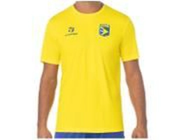[APP] TOPPER Camiseta de Futebol Masculina Gola Alta - Amarela