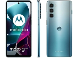 [C. ouro] Smartphone Motorola Moto g200 256GB Verde 5G - Octa-Core 8GB RAM 6,8”