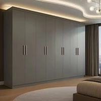 Guarda-Roupa Casal Paris 8P 4G Cinza Espresso