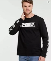 Camiseta Masculina Estampa Olhos Manga Longa MR