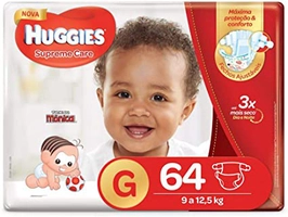 [PRIME] Huggies Fralda Supreme Care Hiper G, 64 Fraldas | R$49