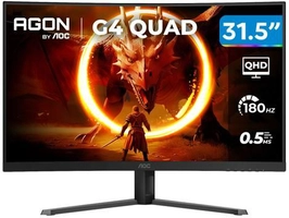 Monitor Gamer AOC Gaming 32" QHD 180Hz VA 0,5ms HDMI DisplayPort