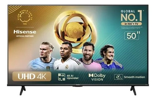 Hisense Smart TV UHD 4K DLED 50" Polegadas 50A6N com HDR10+ Dolby Vision Game Mode Controle por Voz Alexa Built-In AirPlay
