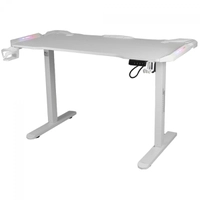 Mesa Elétrica Gamer SuperFrame Epic Pro, RGB, Altura Ajustável, Com Suporte Para Headset e Copo, White, SF-TB-12060WA