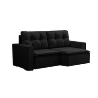 Sofá 3 Lugares Retrátil 180 cm - PRETO