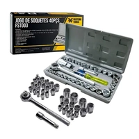 Jogo Soquetes Sextavado Fasterr C/ Catraca 40 Pçs C/ Estojo