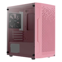 Gabinete Gamer Aerocool Trinity Mini ,V1, Pink, Mini Tower, Vidro Temperado, Pink, Micro ATX, Sem Fonte, Com 1 fan, 73882