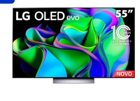 Smart TV 55" LG OLED 4K OLED55C3PSA com processador ThinQ AI, WebOS 23, FreeSync, AI Picture Pro e Alexa Built-in
