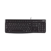 Teclado com fio USB Logitech K120, Resistente à Respingos, Barra de Espaço Curva, Compatível com PC e Notebook, Layout ABNT2