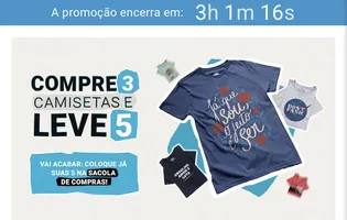 Camisetas personalizadas | Compre 3 e leve 5 | Chico Rei