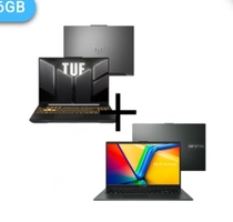 Combo Notebook ASUS TUF Gaming F16, RTX 3050 6GB + Core 5 210H, 16/512GB – FX607VJ-RL007W Mecha Gray + Notebook ASUS Vivobook Go 15, R3-7320U, 4/128GB