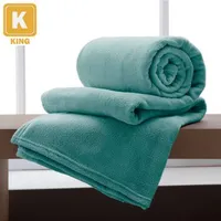 Cobertor/ Manta King de Microfibra Flannel Toque Super Macio Home Design Acqua por R$ 35