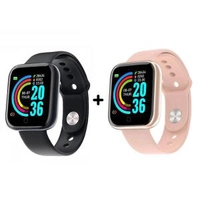 (Primeira Compra+ internacional) Relógio Smartwatch Y68 2pcs no Soubarato | R$62