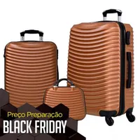 [RICARDO ELETRO] Conjunto de Malas 3 Pçs Material ABS e giro 360'