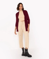 Calça jogger de viscose cintura alta com ponteira bege claro