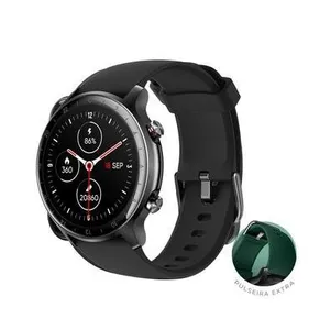 SmartWatch Husky Sports 700 GPS Preto Pulseira Verde