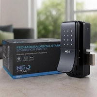 Fechadura Digital Avant Neo Wi-Fi Biométrica Preta