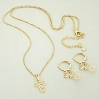 Conjunto Colar e Brinco Menina com Saquinho