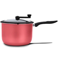 Pipoqueira Antiaderente Tampa de Vidro 4,20 Litros Cereja Brinox 7102/157