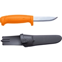 Faca utilitária de lâmina fixa de aço de alto carbono e bainha Morakniv Craftline Basic 511 