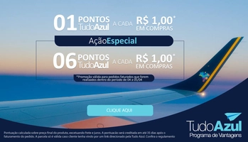 Ganhe 6 pontos tudo Azul para cada real gasto na Americanas.com