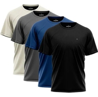 Kit 4 Camisetas Dry-Fit Masculinas para Academia